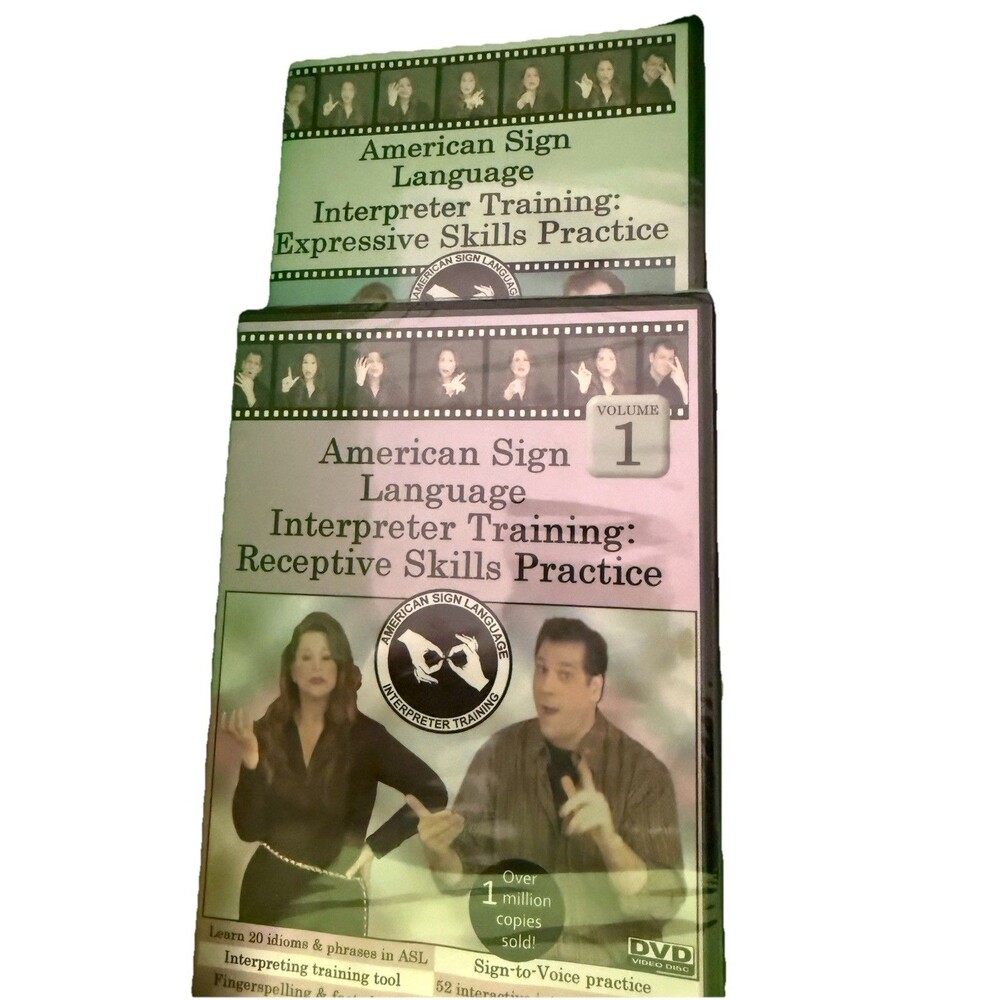 American Sign Language For Kids & Adults Vol. 1 &2 (DVD, 2010) Sealed